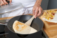 Step, Hähnchen-Quesadilla, Step, Chicken Quesadilla