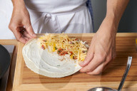 Step, Hähnchen-Quesadilla, Step, Chicken Quesadilla