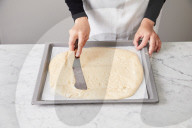 Step 3, Cassata-Rolle, Step 3, Cassata Roll, Spreading Pastry