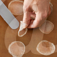 Step 3, Reis-Chips, Step 3, Rice Chips, Peeling off baked Rice Chips