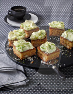 Blondies mit Wasabi-Topping, Cake with Wasabi Topping
