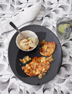 Quarkkeulchen mit Apfel-Meerrettich-Eis, Potato Fritter with Curd Cheese and Apple Horseradish Ice Cream 
