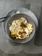 Bandnudeln mit Maronen, Tagliatelle with chestnuts