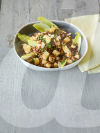 Chicoree-Bananen-Salat mit Linsen, Chicory Banana Salad with Lentils