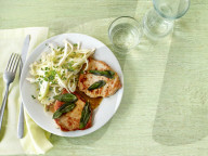 Sellerie-Fenchel-Salat mit Steaks, Celery Fennel Salad with Steaks