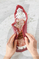 Step, Salami-Feigen-Rouladen, Step, Salami Fig Roulades