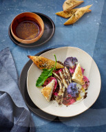 Kohlrabi-Bete-Salat mit Linsen und Feta, Kohlrabi beet salad with lentils and feta