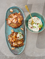 Fenchelrösti mit Stremellachs, Fennel rösti with Stremellachs