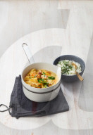 Gemüseragout mit Butterreis, Vegetable ragout with butter rice