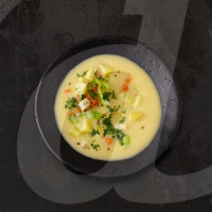 Kartoffelsuppe mit Petersilie, Potato soup with parsley