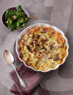Hähnchen-Pilz-Auflauf, Chicken and mushroom casserole