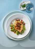 Gebratener Zander auf Wirsinggemüse, Roasted Zander with Savoy Cabbage 