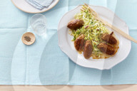 Cevapcici mit Coleslaw, Cevapcici with Coleslaw