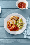 Überbackene Hähnchenbrust, Scalloped Chicken Breast