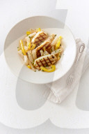 Schwarzwurzelsalat mit Halloumi, Black Salsify Salad with Halloumi