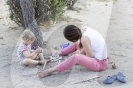 Mother and Daughter together on Vacation