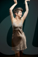Mature Woman wearing Lingerie having Fun