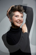 Mature Woman wearing a black Turtleneck