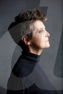 Mature Woman wearing a black Turtleneck