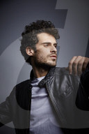 Young Man wearing a Leather Jacket