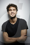  Young Man wearing a dark T-Shirt