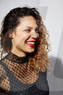 Portrait of a Woman with curly Hair 