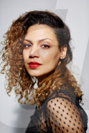 Portrait of a Woman with curly Hair 