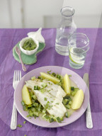 Schollenfilet mit Gurke, Fillet of Plaice wih Cucumber