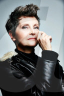 Mature Woman wearing a Flight Jacket