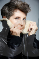 Mature Woman wearing a Flight Jacket