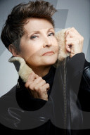 Mature Woman wearing a Flight Jacket