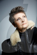 Mature Woman wearing a Flight Jacket