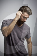  Man with Full Beard wearing a T-Shirt