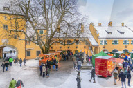 Advent market in the manor of Glanegg Castle