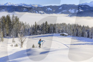 Woman on a ski tour