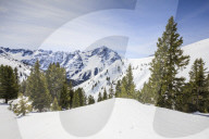 Snow-covered Mountainscape in Austria