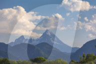 Mountainscape in Austria nearby Salzburg, View upon Watzmann