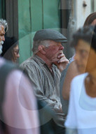 PEOPLE - Til Schweiger mit Nick Nolte auf dem Filmset von "Honig im Kopf" in Venedig