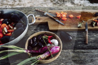 Step, Various Vegetables, Cutting Ingredients