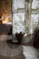 Wabi-Sabi Living Concept, Basket full of Firewood