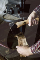 Wabi-Sabi Living Concept, Man chopping Wood