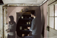 Wabi-Sabi Living Concept, Couple in front of Kitchen Cupboard