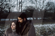 Couple enjoying a Winter Evening outdoors