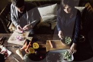 Preparing a vegetarian Meal 