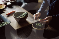 Preparing a vegetarian Meal 