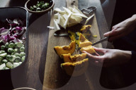 Preparing a vegetarian Meal 