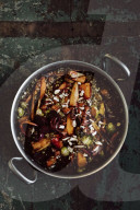 Vegetarian Meal with Carrots, Pumpkin and Sprouts