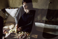 Woman cutting Apples