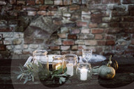 Autumnally decorated Table