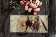 Step, Potato Cubes with Root Vegetables